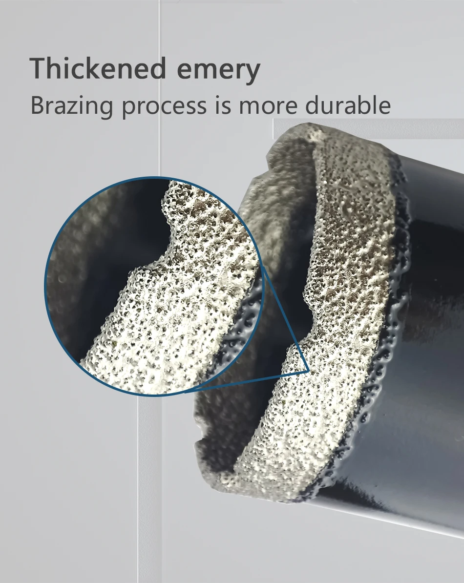1 Stück M14 Gewinde Diamant trocken vakuumgelötete Bohrkern Bits Set Porzellanfliesen Kronen Bohrer Granit Marmor Lochsäge Werkzeuge – Detail 2