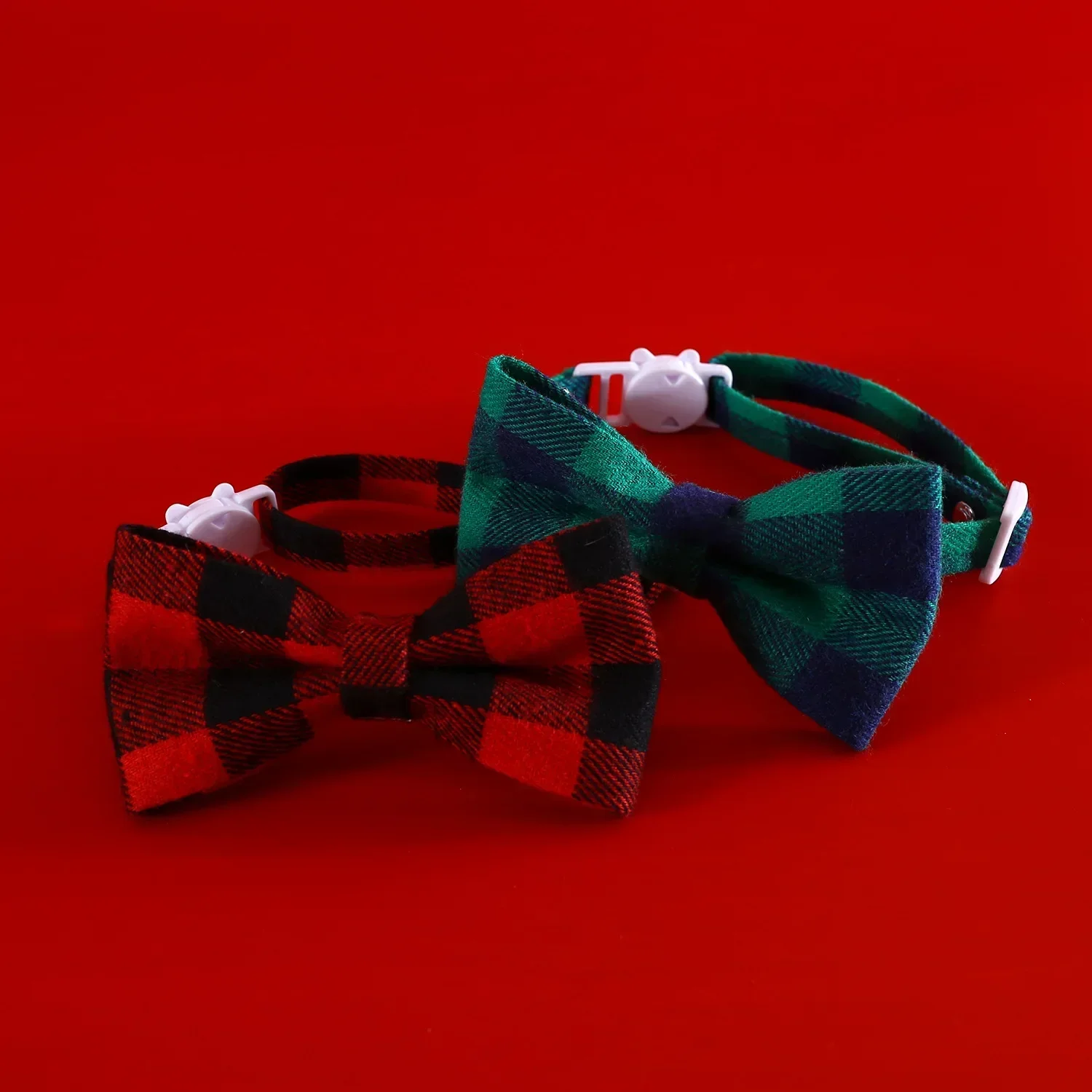 Pet Accessories Small Dog Cat Bow Tie Christmas Plaid Puppy Kitten Cat Bowknot Bowtie Collar Adjustable Breakaway Cat Collar