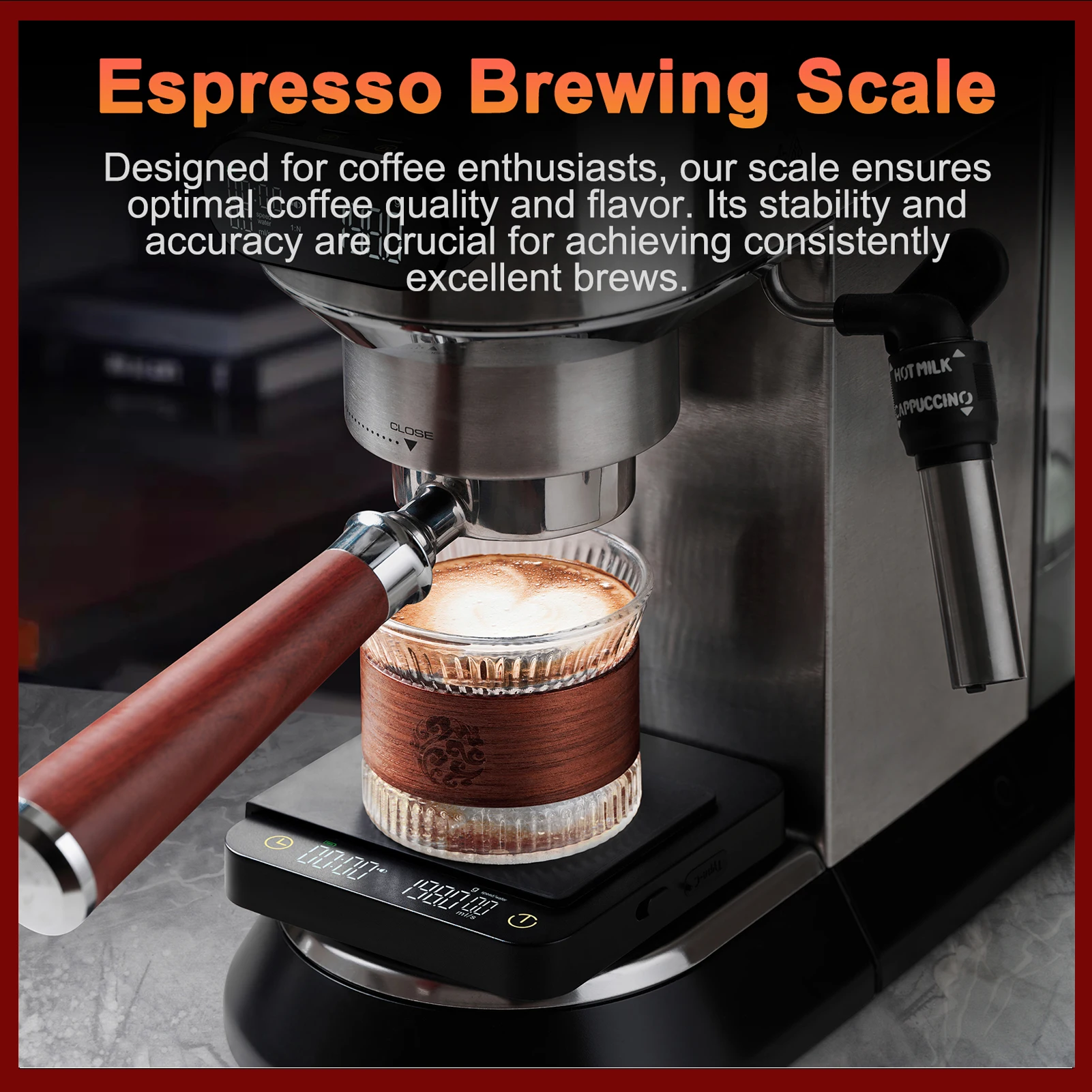

Digital Coffee Scale with Timer & Wireless Display - 3kg/0.1g Accurate Kitchen Scale for Espresso and Pour Over Coffee,