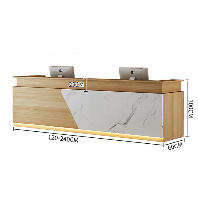 Nordic Beauty Reception Desk Luxury Vintage Office Reception Desk Modern Display Trendy Salon Bancone Commercial Furniture
