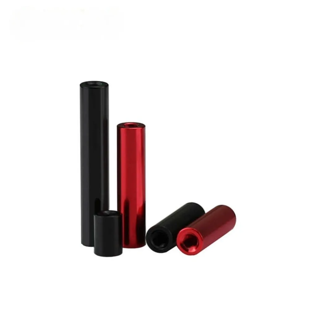 1/2Pcs M3 Red/Black Aluminum Standoff Columns, OD 5mm Round Spacer Coupling Rods, 4-100mm Length for RC Multirotor Frames