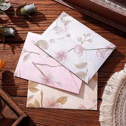 Envelopes estilo chinês para letras, envelopes retrô em relevo, pacote de presente kawaii, faça você mesmo, festa de casamento, cartões de convite, capa, 5 peças