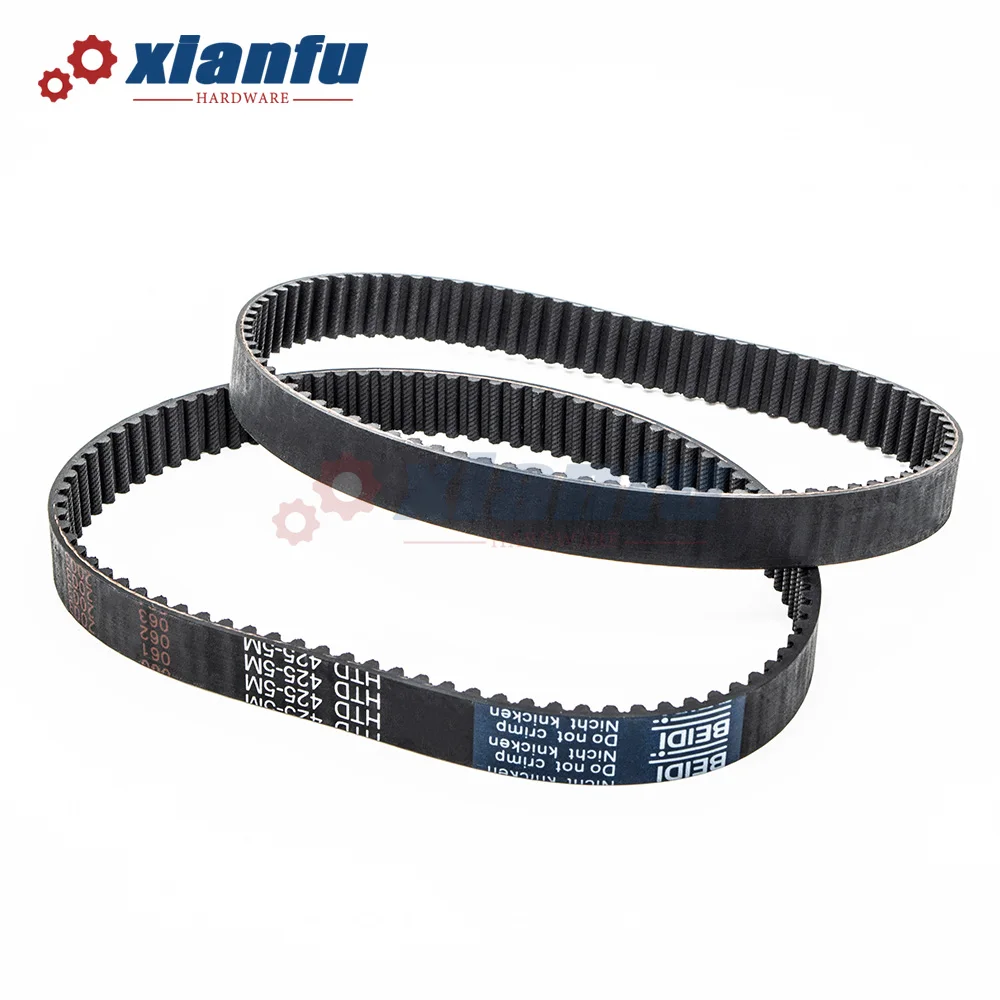 HTD5M sabuk waktu Perimeter = 560 565 570 575 580 585 590 595mm lebar karet 10/15/20/25/30mm Pitch 5mm HTD 5M 600 605 610