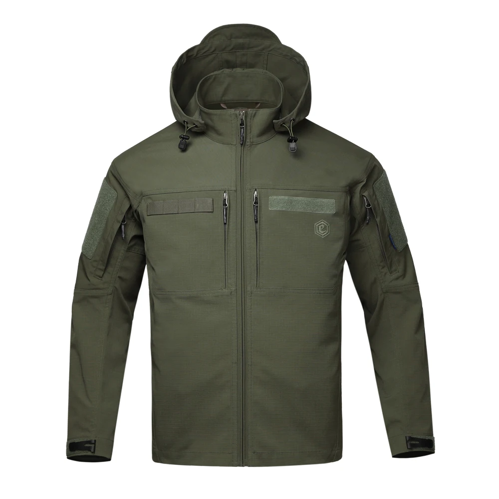 Emersongear Blue Label Mosasaur เสื้อแจ็คเก็ตยุทธวิธียืด Ergonomic Cut Coat Camping Hiking Urban Daily Trekking Commuter