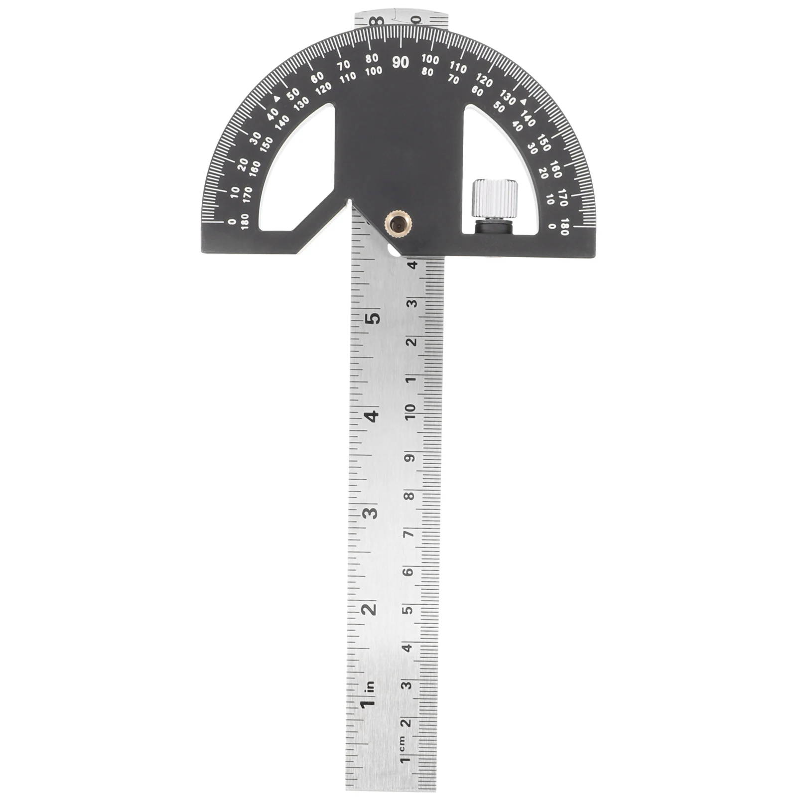 

Woodworking Angle Ruler Aluminum Carpenter Scribing Tool Pocket Measuring Protractor Metal Edge Fixed Design Accessories