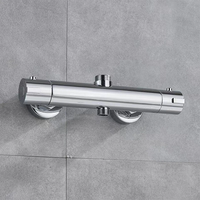 Electric Water Heater Thermostatic Valve Cold Hot Water Copper Material Shower Faucets Durable Rust Resistant Bathroom Fixture