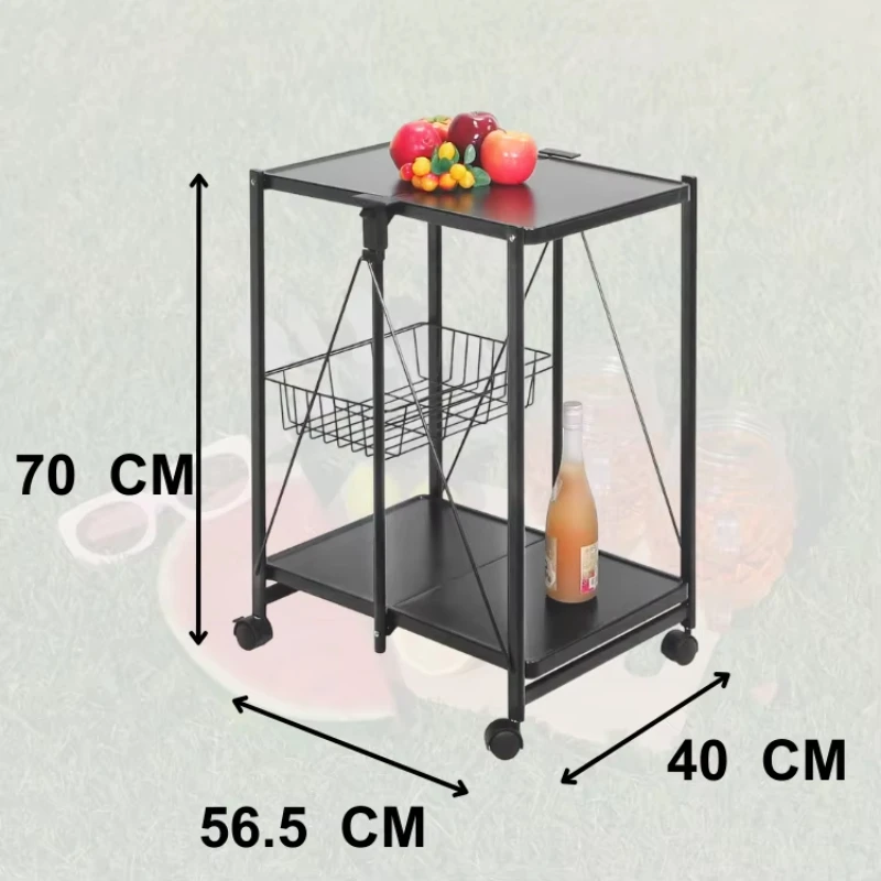 

Modern style double-layer foldable handcart, tool free assembly