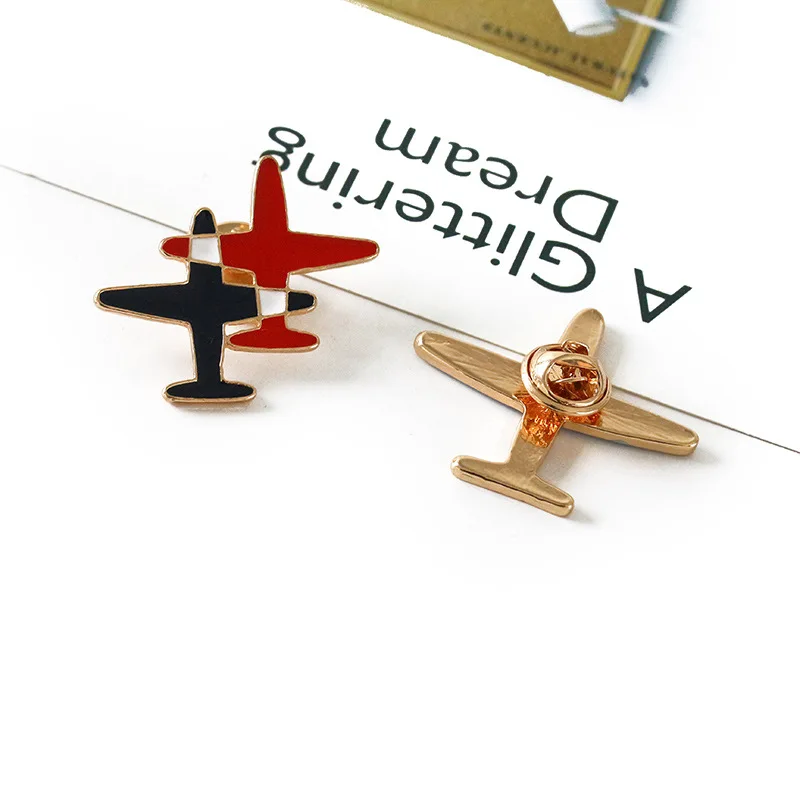 

Маленькая полосатая брошь в виде капельного масла в виде самолета, оптовая продажа, модный значок на груди, цветок, бирка, универсальная одежда