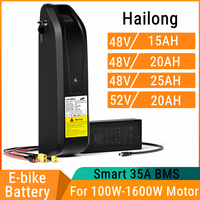 EU Stock Hailong Electric Bike Battery 48V 15/20/25AH 52V 20AH 21700 Cell Downtube Battery 35A BMS For 100W-1600W Motor EBike