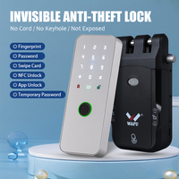 Tuya APP WiFi Smart Remote Control Automatic Electric Motor Lock WAFU Invisible Keyless Entry Door Lock For Indoor Home Office