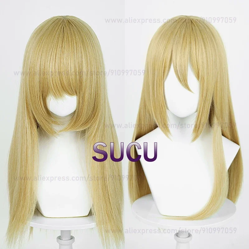 Anime History Reiss Cosplay Wig 50cm Gold Yellow Krista Lenz Anime Hair Heat Resistant Synthetic Wigs