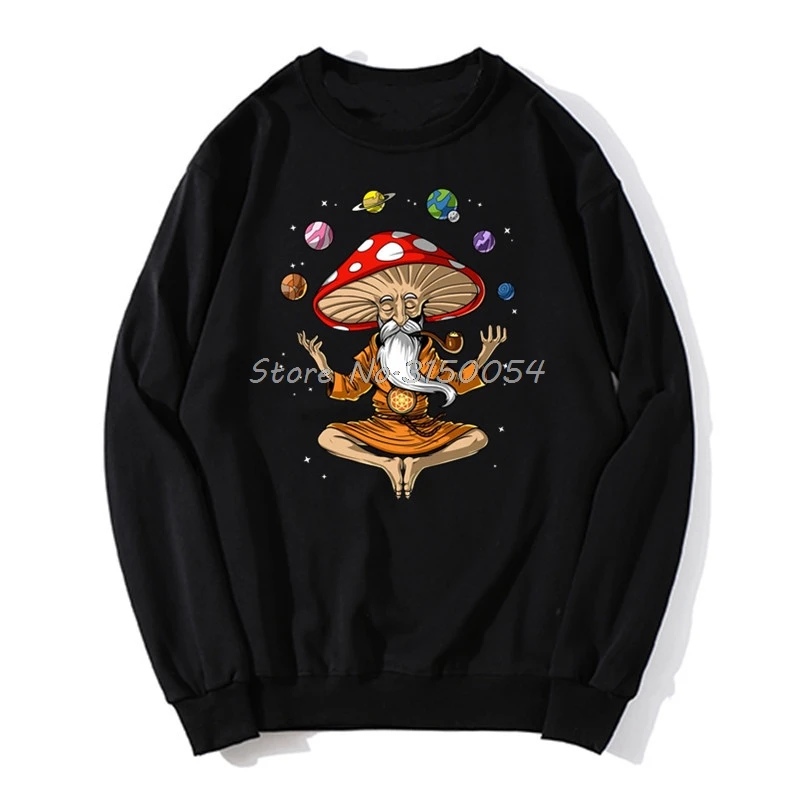 Magic Mushroom Buddha Hippie Shrooms Psychedelic Magic Mushrooms Hoodies Spring Autumn Men Pullover Sweatshirts Harajuku