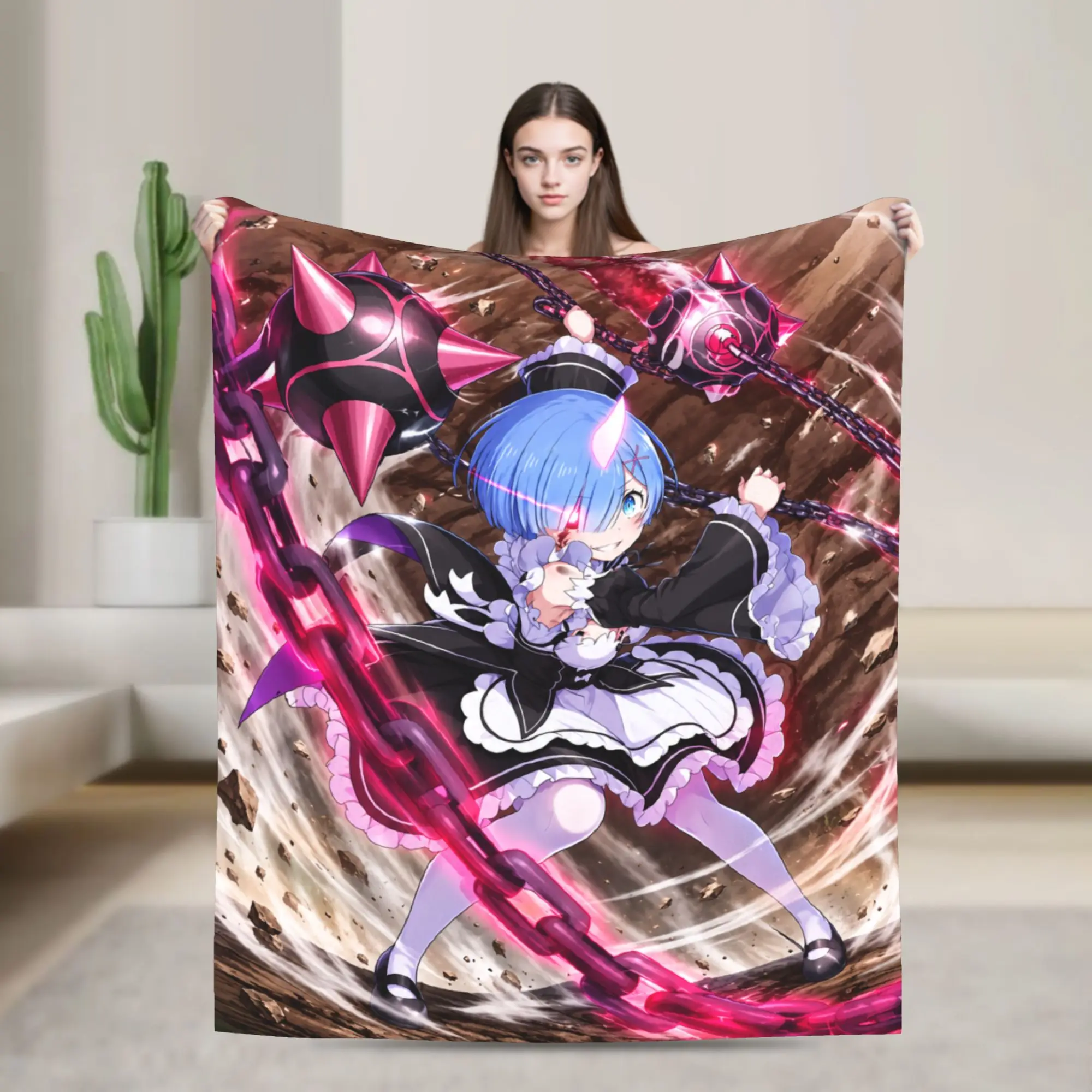 Anime Re Life In A Different World From Zero Rem Blankets Quality Warm Soft  Bedding Throws Winter Kids Adult Outdoor Bedspread
