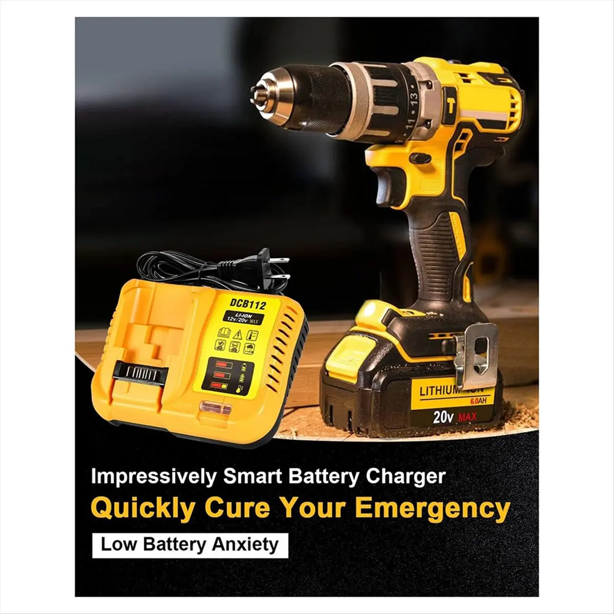 

Зарядное устройство ABGQ DCB112, замена для зарядного устройства Dewalt, для литиевых аккумуляторов Dewalt 12V 20V Max, с вилкой стандарта ЕС