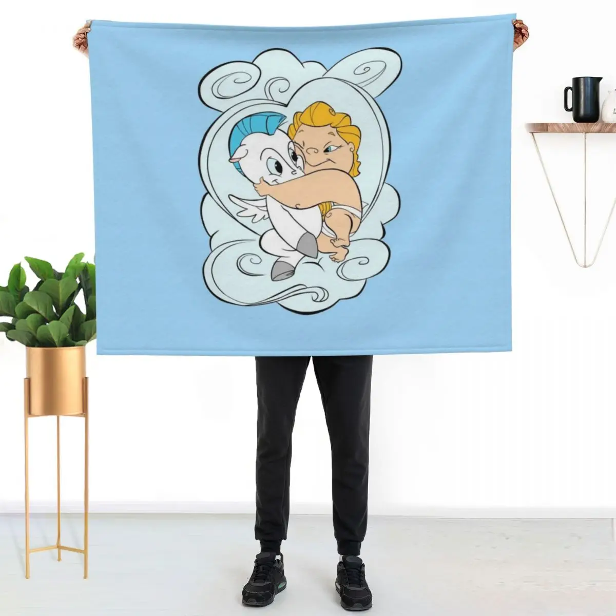 Friends: Hercules & Pegasus Throw Blanket Cozy Throw Blanket for Bed Sofa Chair