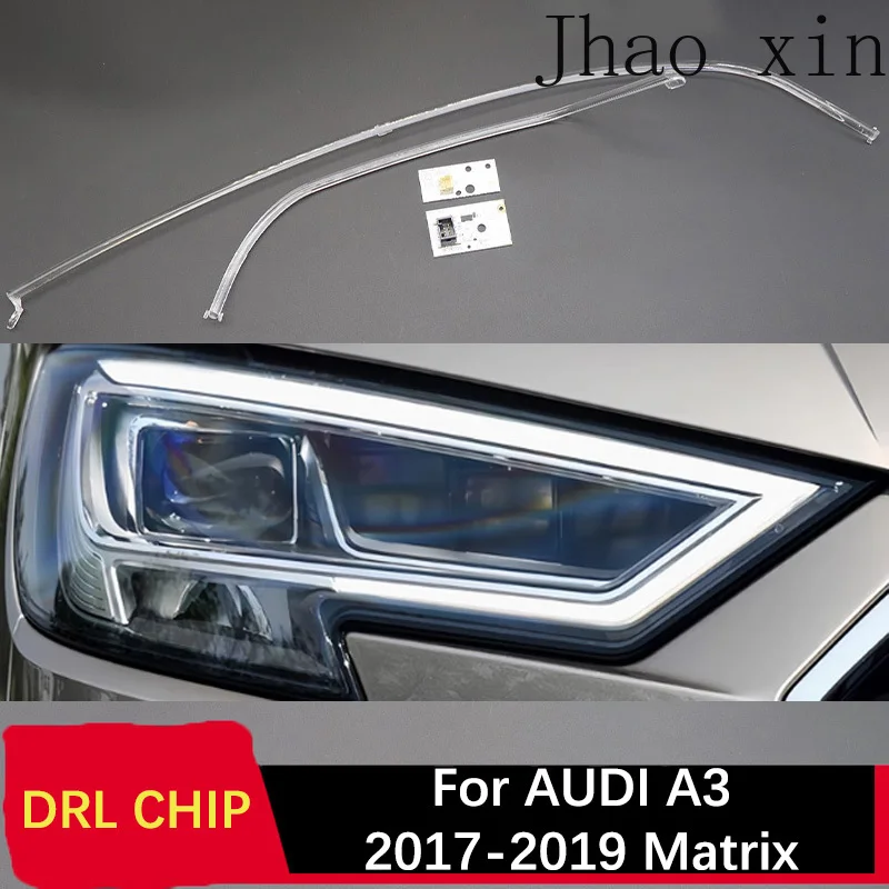 

Плата управления светодиодными лампами Angel Eye для Audi A3, дневные ходовые огни DRL, световодная лента, 2017-2019, матричный белый свет
