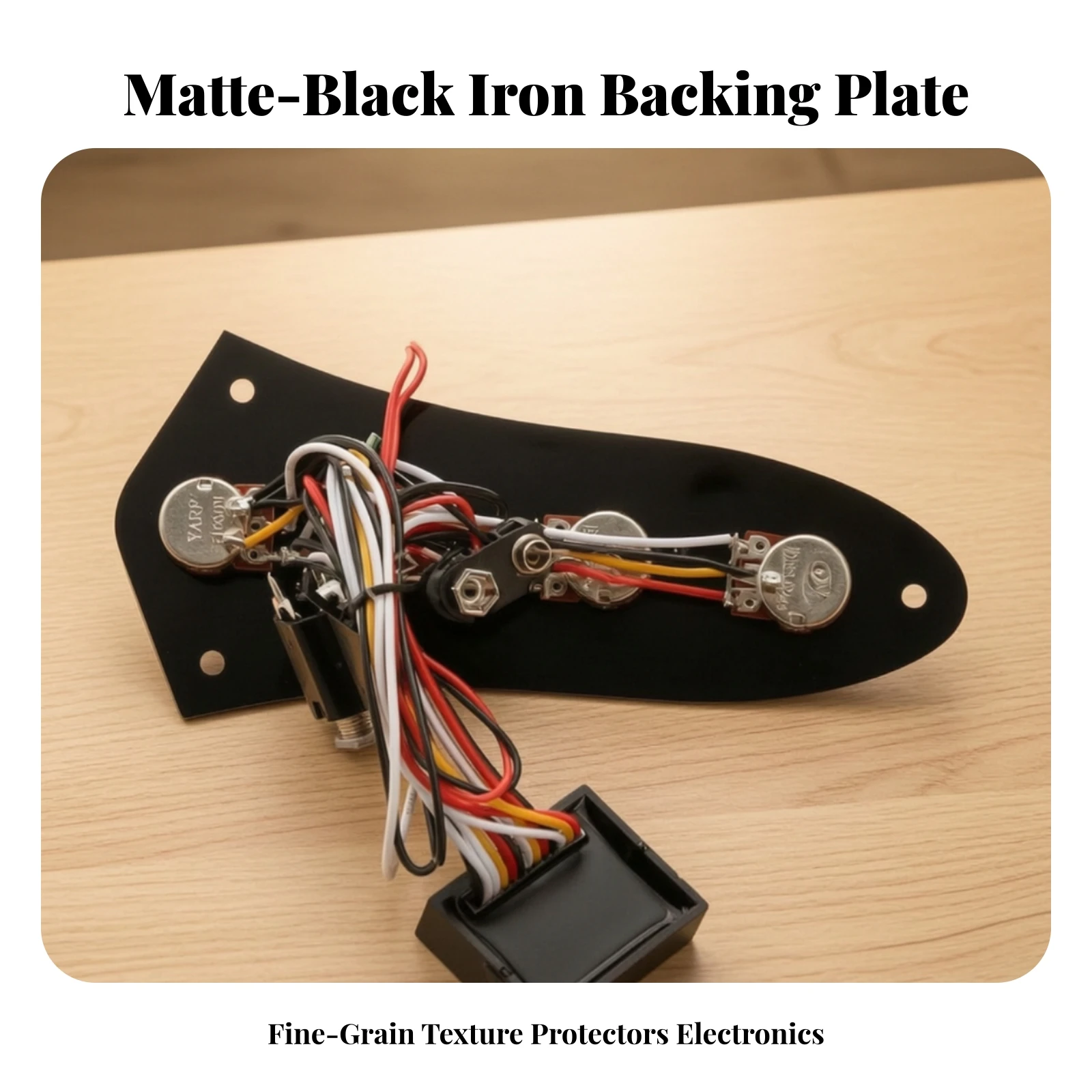 Guitar Control Plate Assembly Drop-Control Plate with Wiring Harness Hardware Long-Lasting Sturdy for Guitarists, Custom Builds