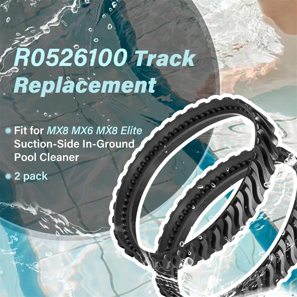 R0526100 Track Replacement for Zodiac MX8 MX6 MX8 Elite Suction-Side In-Ground Pool Cleaner Soft&Durable Rubber Replacement Part