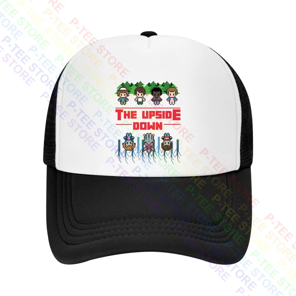 8 Bit Upside Down Netflix Tv Horror Mike Dustin Baseball Cap Snapback Caps Knitted Bucket Hat