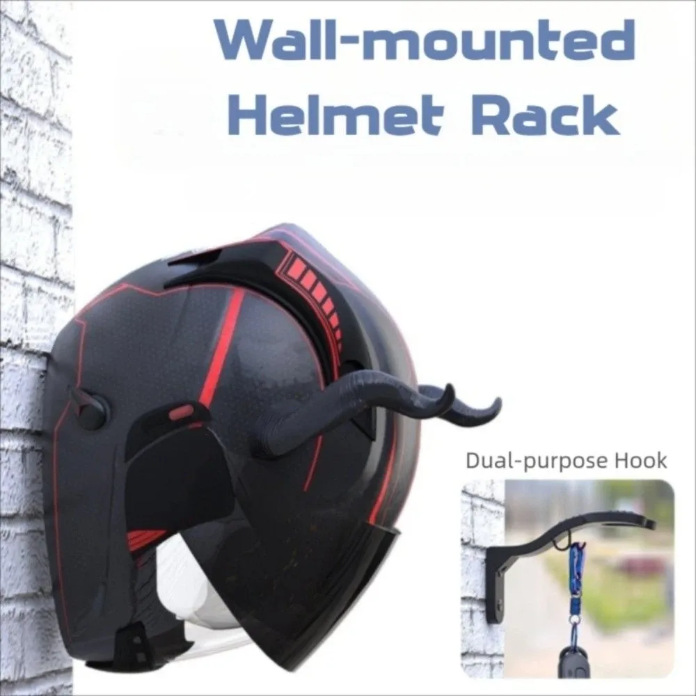 Organization Multipurpose Motorcycle Helmet Hook Wall Mount Plastic Helmet Hanging Rack Jacket Holders Home Organization
