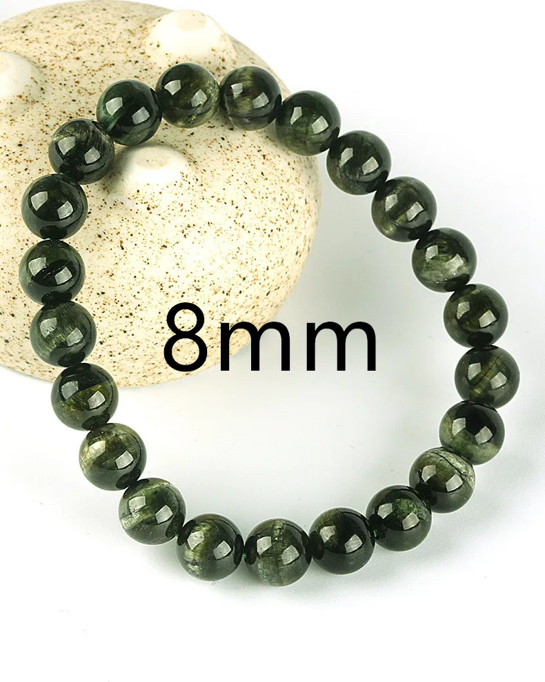 MUKO GEMS Green Tourmaline Beaded Bracelet 8mm 3