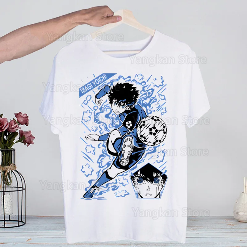 

BLUE LOCK Nagi Seishiro Men Women T-shirt Tops Crew Neck Fitted Soft Anime Manga Tshirt Tee Shirt Clothes T-shirt