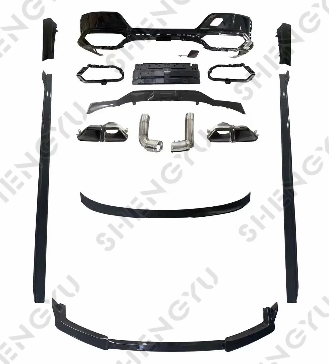

Factory Hot Selling Auto Body Systems Suitable for 2023 7S G70 to M760 Black Warrior Front Lip Rear Diffuser Tail Pipes Side