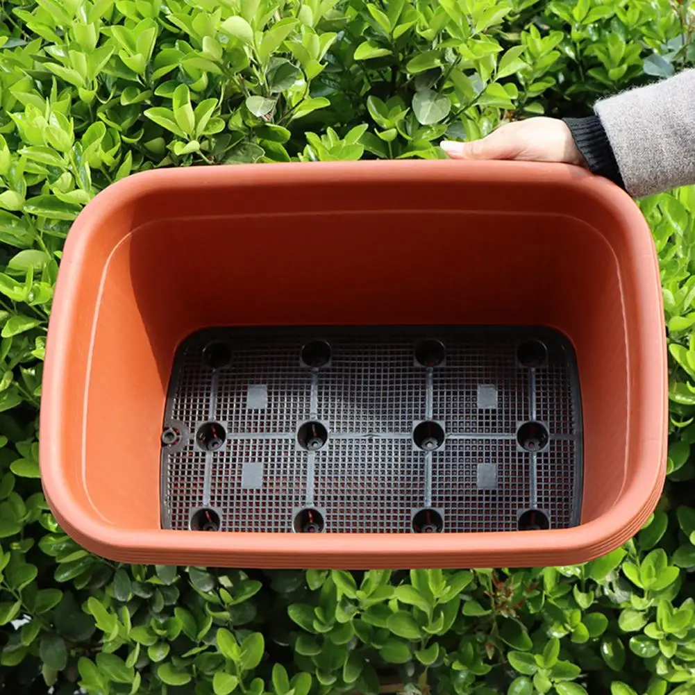 Flowerpot with Porous Drainage Design Deepened Widened Pot Durable Material Ideal Balcony Garden
