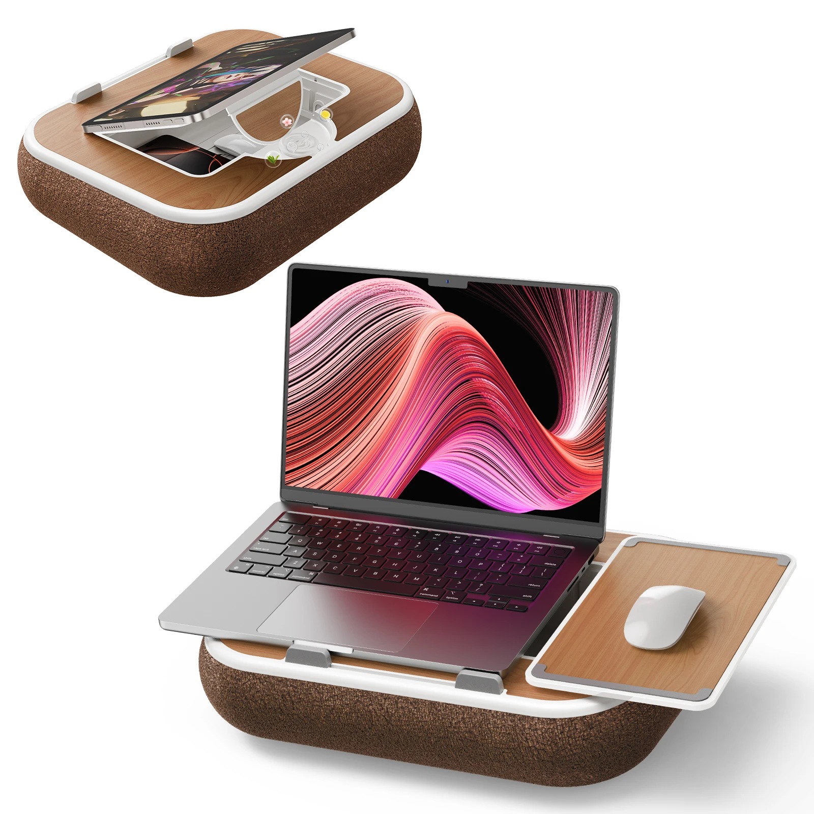 Oatsbasf Pillow Laptop Stand with Storage Space Hidden Stand for 15