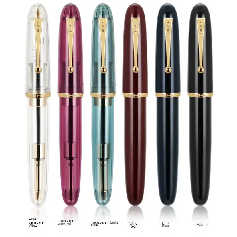 New Jinhao 9019 Fountain Pen Transparent Color Resin luxury Pens 0.38/0.5/0.7mm Extra Fine Nib Office School Supplies Stationery