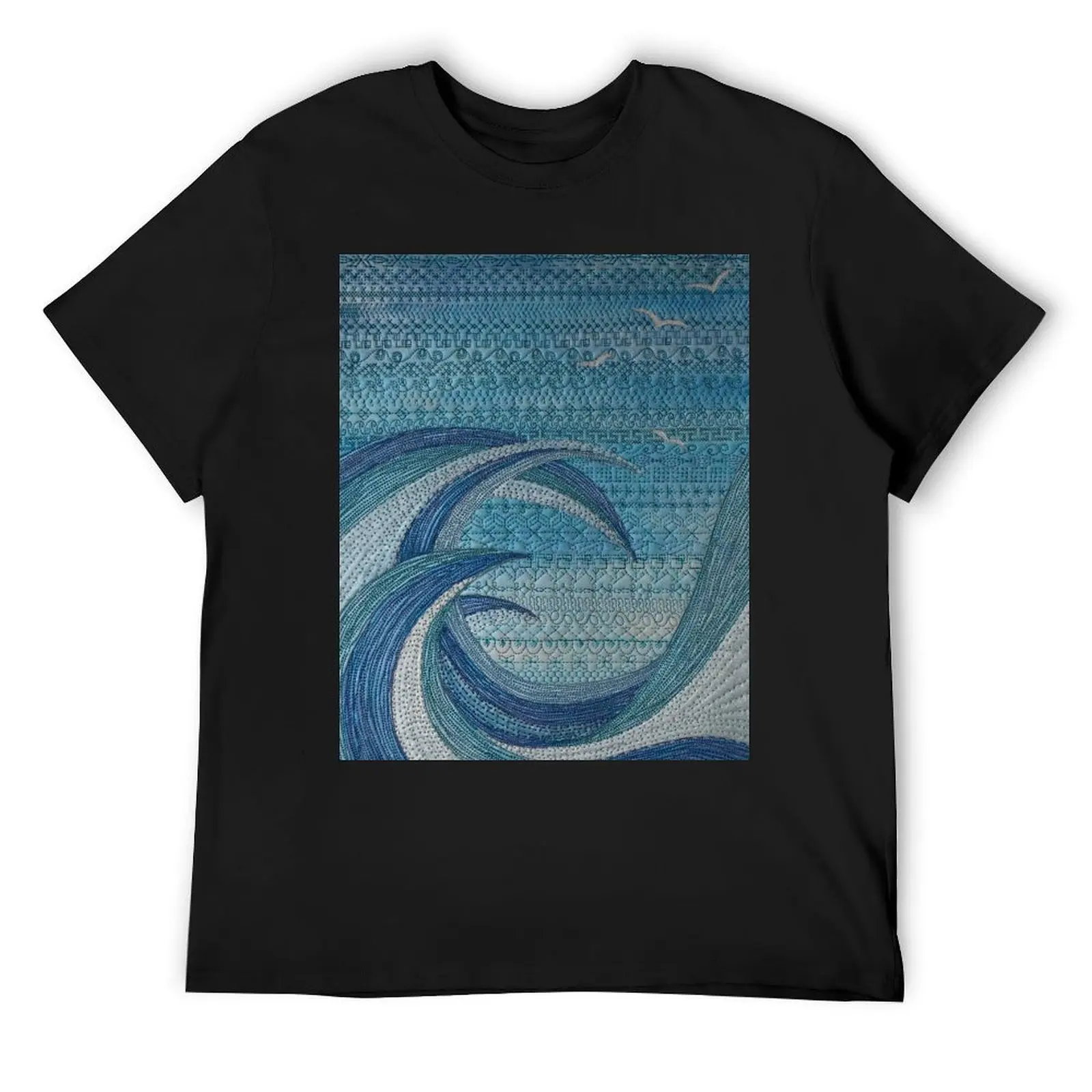 The Churning (embroidered seascape) T-Shirt blanks new edition fruit of the loom mens t shirts