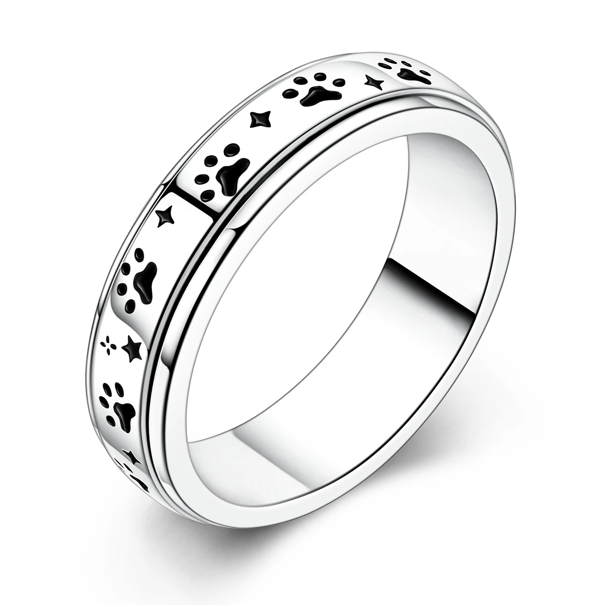 Women's 925 Sterling Silver Star Sun Butterfly Zircon Ring