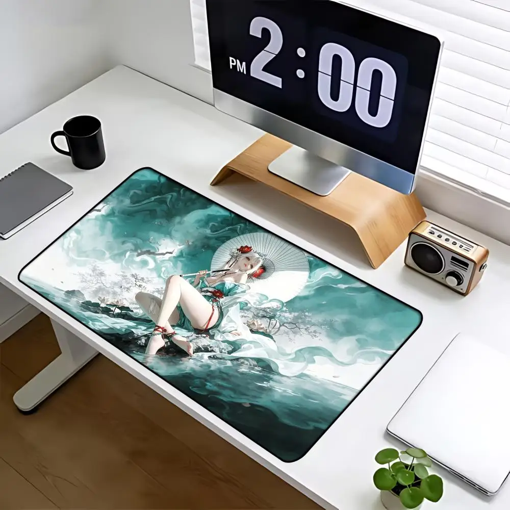 Japanese two-dimensional girl Mouse Pad Large Gaming Office Accessories Mousepads Non-slip Laptop Tablet Mat Game Rug PC Playmat