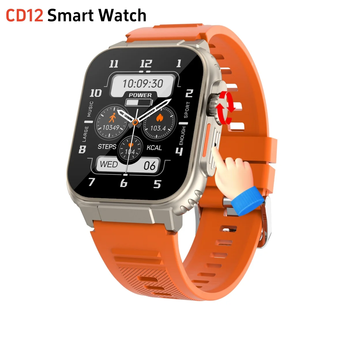 Original CD12 2.26 inch Amoled 490*580 Smartwatch 4g 5g LTE Sim Card Touch encoder GPS precise position 2080Mah S10 Smart Watch