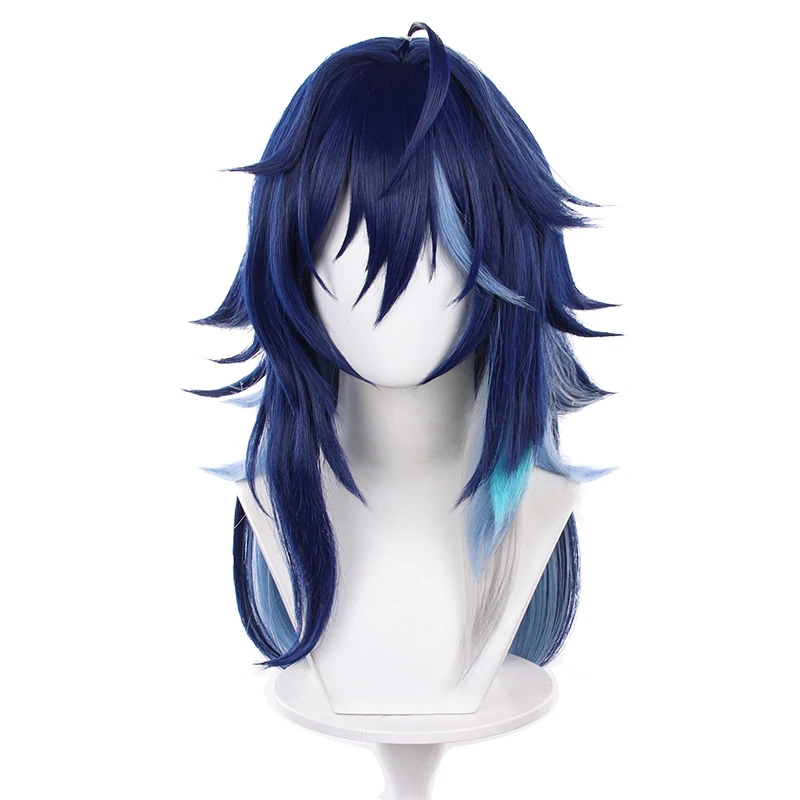 Gioco Genshin Impact Ororon Parrucca Cosplay Capelli blu scuro Natlan Festa di Halloween Gioco di ruolo Puntelli di gioco Accessorio Donna Uomo