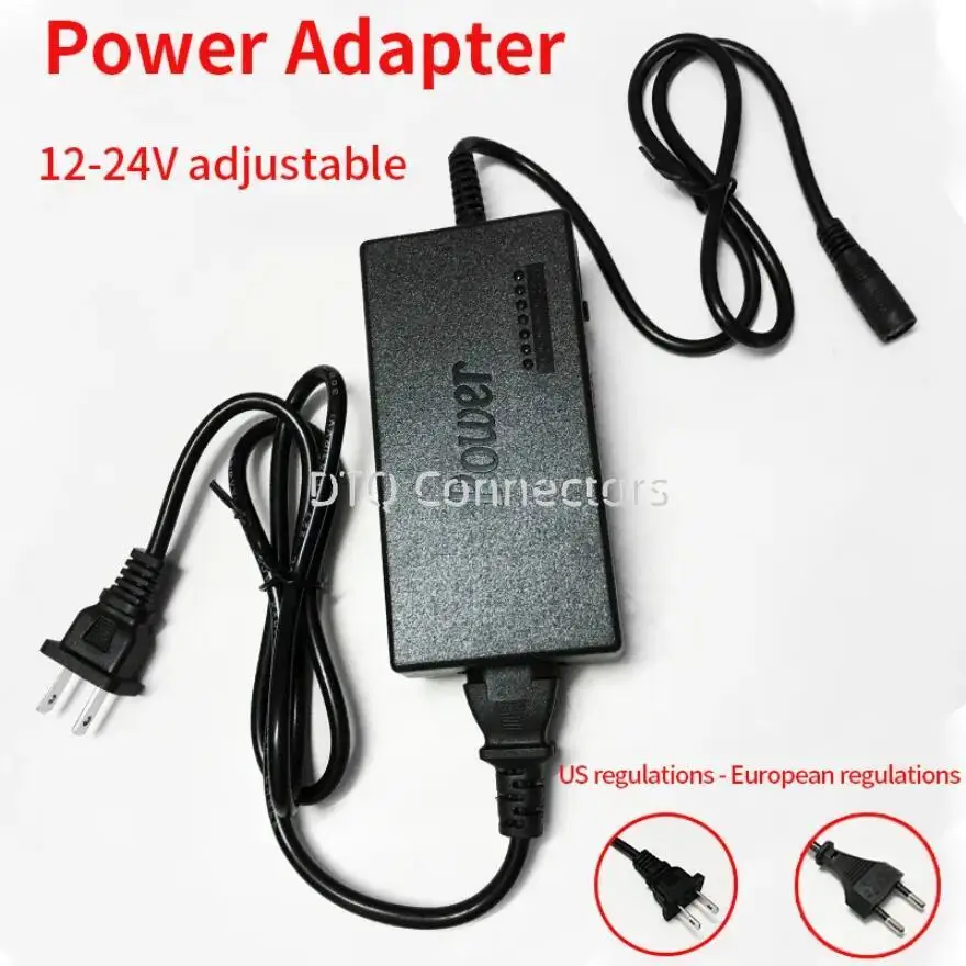 Universal Eu Us Uk Au Plug Dc 12V 15V 16V 18V 19V 20V 24V 4.5a Verstelbare Voedingsadapter 34 Afneembare Pluggen Voor Laptop
