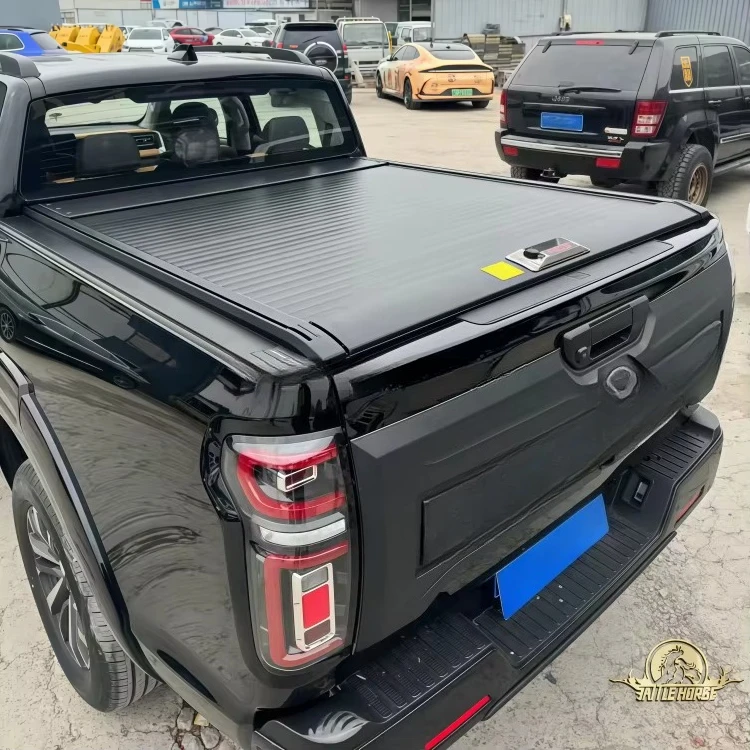 Custom Pickup Truck Bed Cover Aluminum Hard UTE Roll-up Retractable Tonneau Cover 5.5 6.5 8ft for  2018 ram 2500  Shark 6