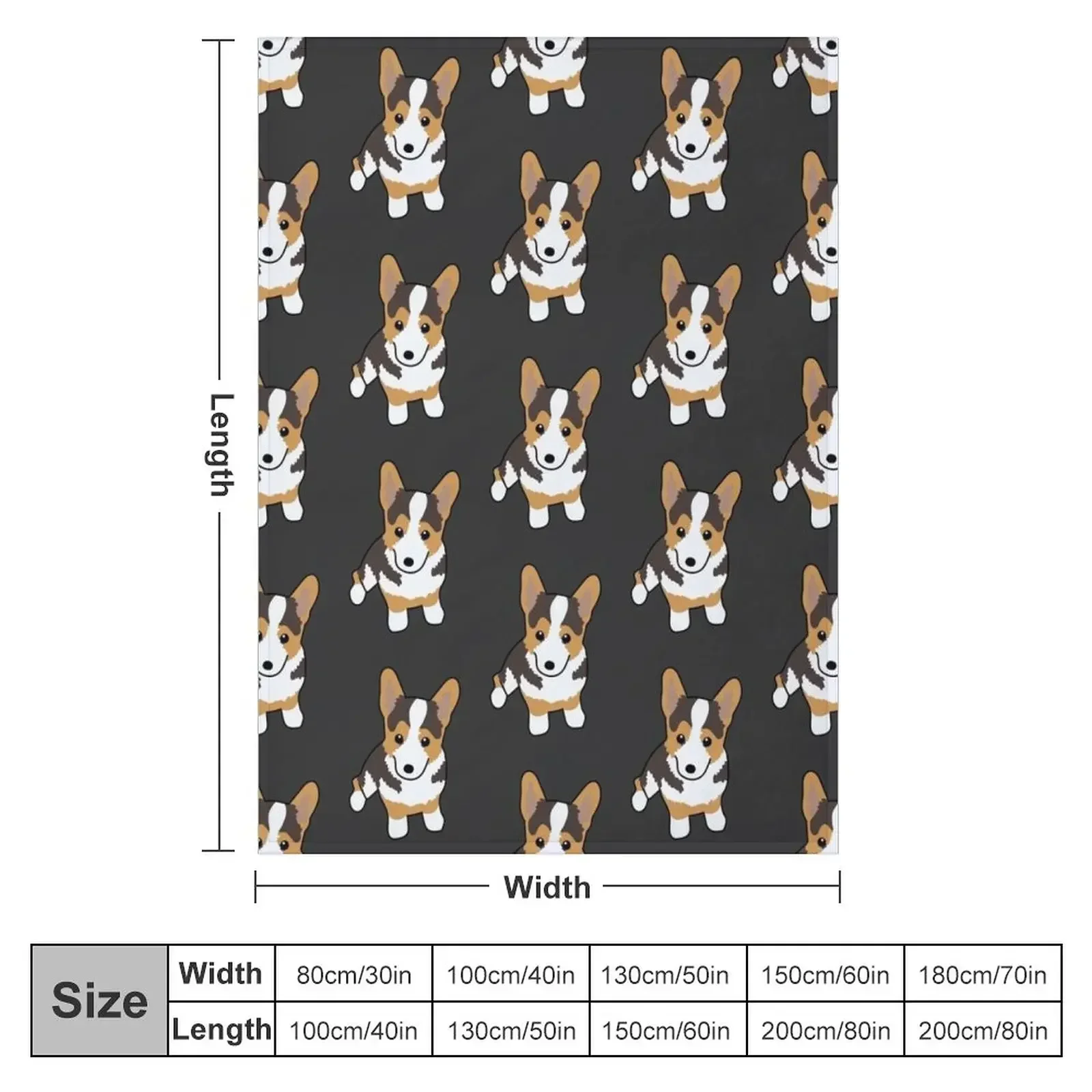 Pembroke Welsh Corgi Throw Blanket Large Flannels funny gift Personalized Gift Blankets