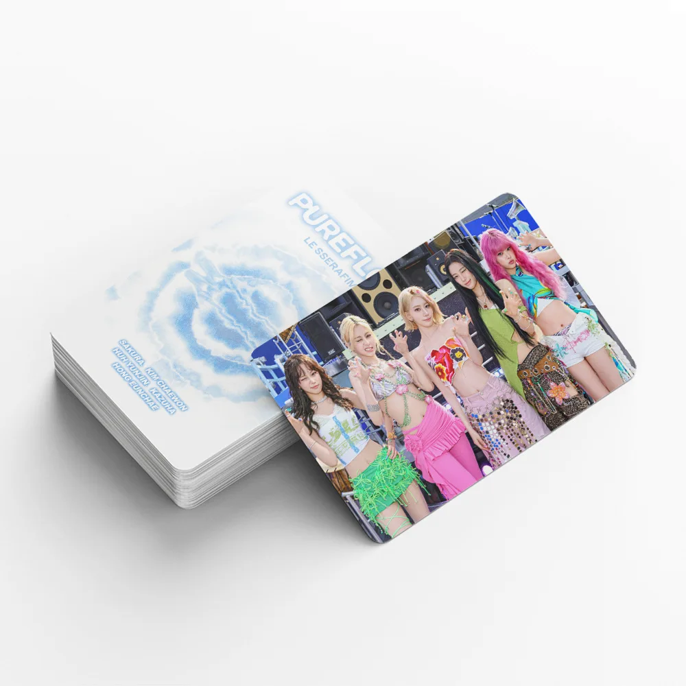 92 Small Cards of K-Pop Girl Group New Album PUREFLOW Celebrity Photo Stickers LOMO Cards Fan Collectible Gift Cards image 2