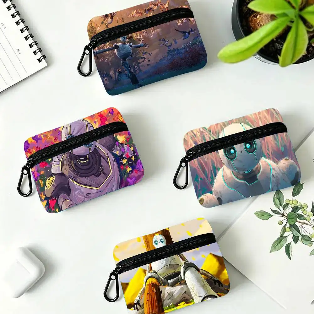 Film The Wild R-Robot P Oxford Fabric Wallet With Zipper Hanging Multifunctional Bag For Credit Cards Keys Coins