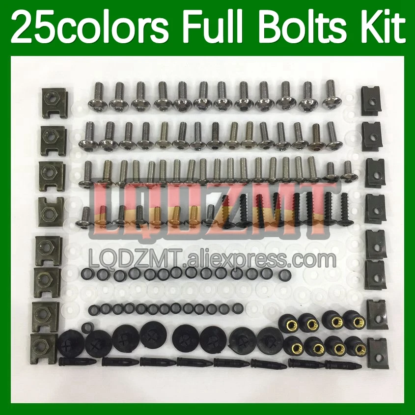 268pcs Body Bolt Full Screws Kit For YAMAHA TZR-250 3XV TZR250 TZR 250 92 93 94 95 96 97 1992 1996 1997 Fairing Bolts screw Nut