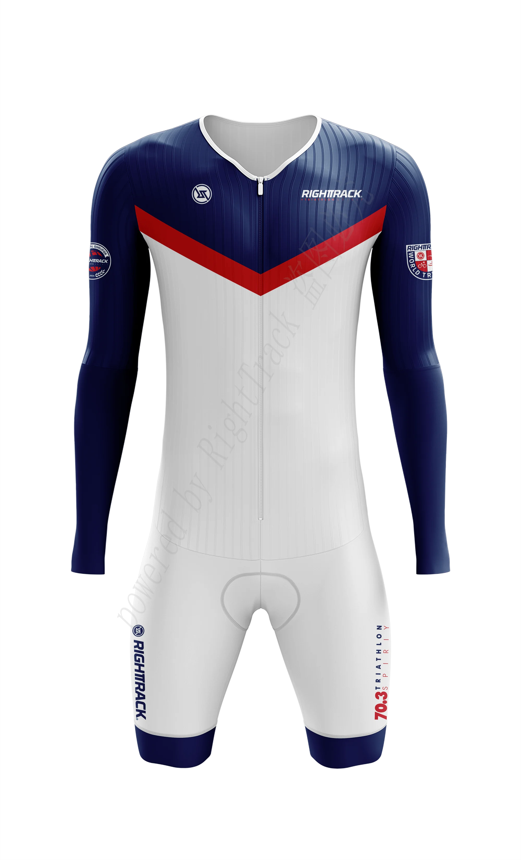 New Triathlon 70.3 Trisuit World Champ Long Sleeve Skinsuit Clothing Swimming Cycling Running Wetsuit Competition RT Apparel