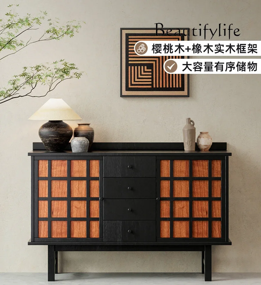 

Chinese Style Solid Wood Chest of Drawers American Style Sideboard Cabinet with Drawers