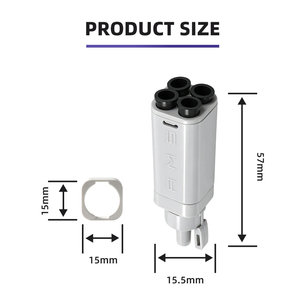 4-in-1 PTFE Adapter Material Pipe Expansion Port AMS Connect 4 Feeding Modules For Bambulab A1/A1mini view 3