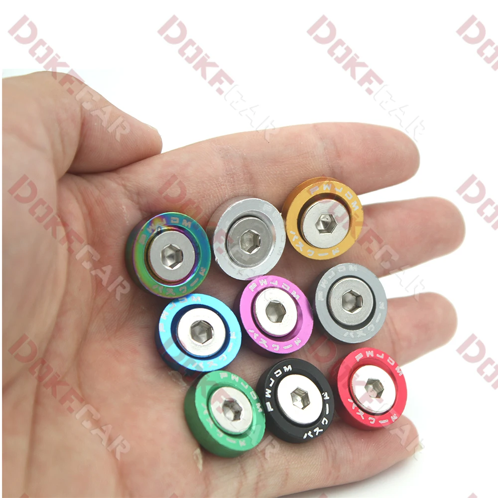 10PCS M6 Car Universal Styling Modification JDM Hex Fasteners Fender Washer Engine Recesses Auto Parts