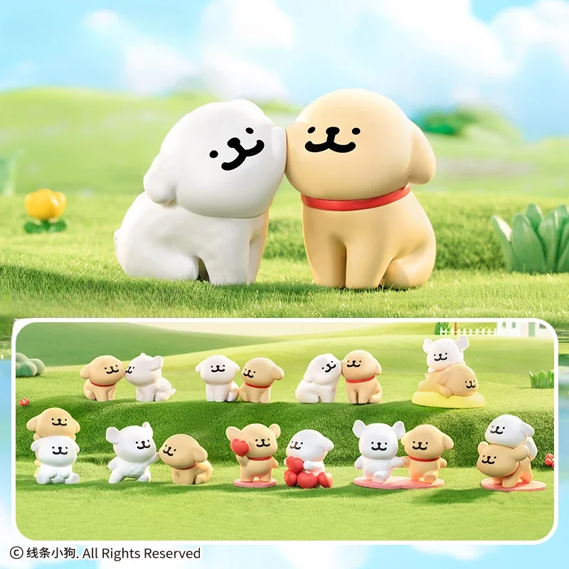 MINISO Blind Box Maltese Happy Snuggling Series Doll Model Kawaii Car Desktop Decoration  Children's Birthday Gift Toy