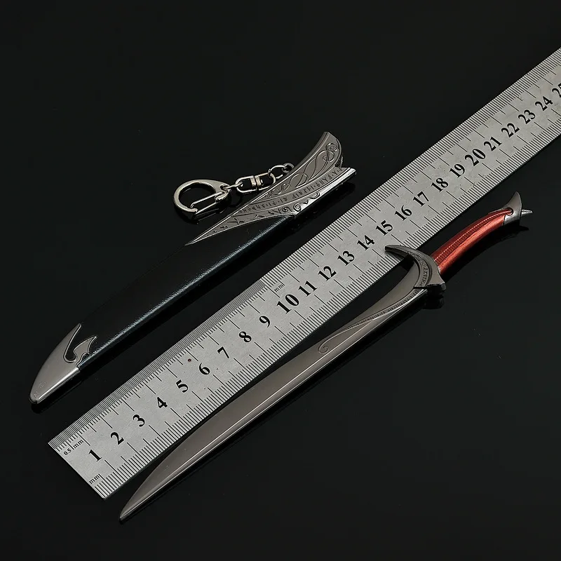 22 cm Ring König Beast Bites Das Schwert Waffe Nahkampf Messer Spiel Peripherie Metall Waffe Modell Samurai Schwert Geschenke Spielzeug für Jungen