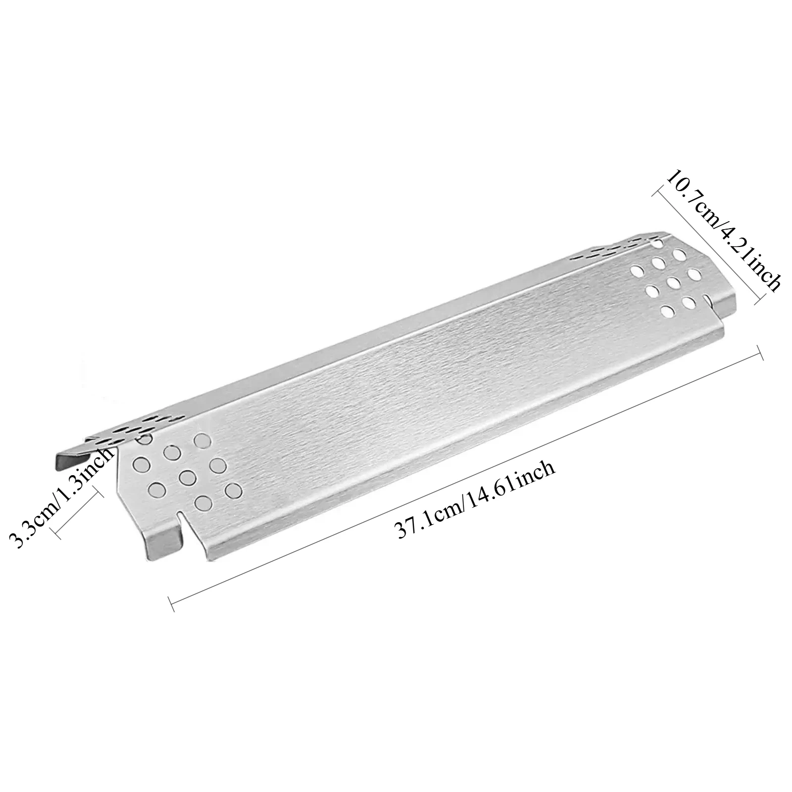 Grill Heat Plates Shield Diffusers Compatible Replacement Stainless Iron Tent Deflector Grill Burner Cover