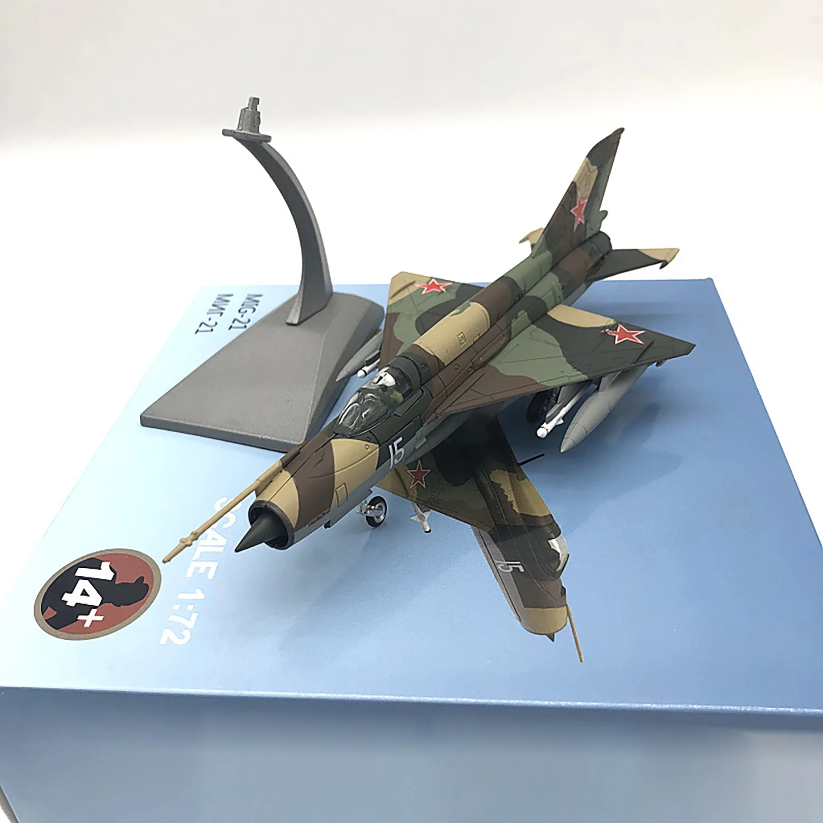 

1/72 Soviet Classic Fighter Mig-21 MiG 21 Alloy Aircraft Diecast Military Metal Plane Model w/ Stand Display Home Decora Gifts
