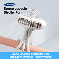 New Stroller Fan Rechargeable Portable Folding Electric Fan 2000mAh 12 hours USB Desktop Handheld Clip Fan Ventilator Cooler